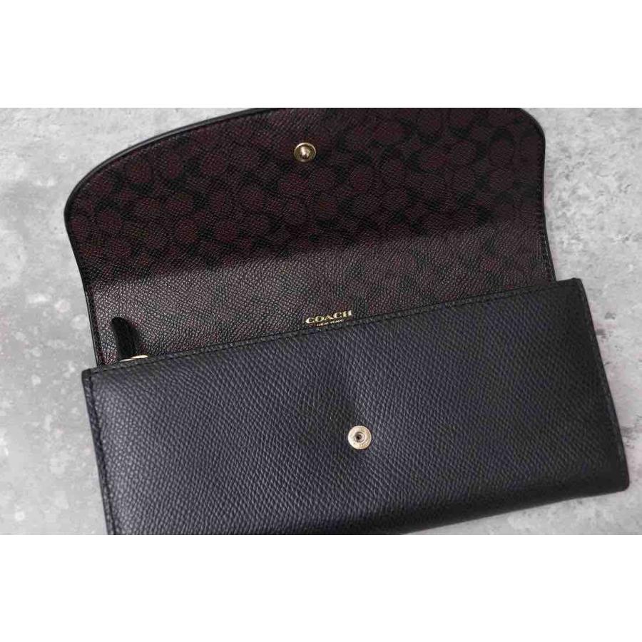 COACH コーチ 長財布 F52628 クロスグレーン レザー ポップ