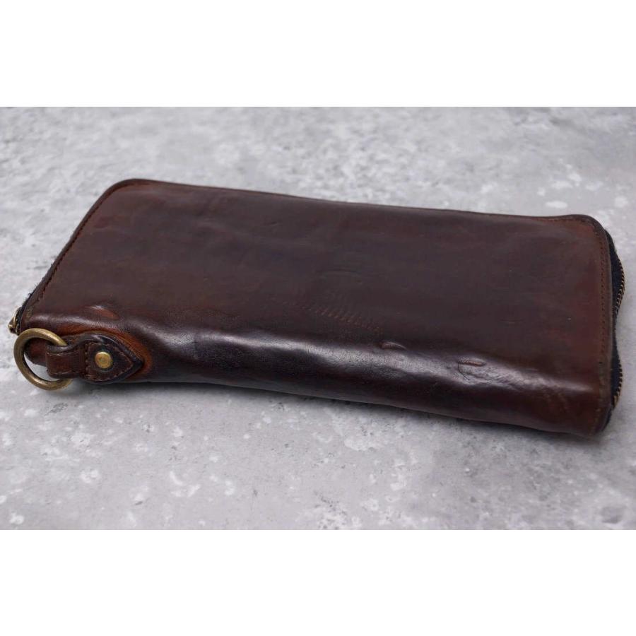 イサムカタヤマバックラッシュ ラウンドファスナー レザー 長財布 牛革