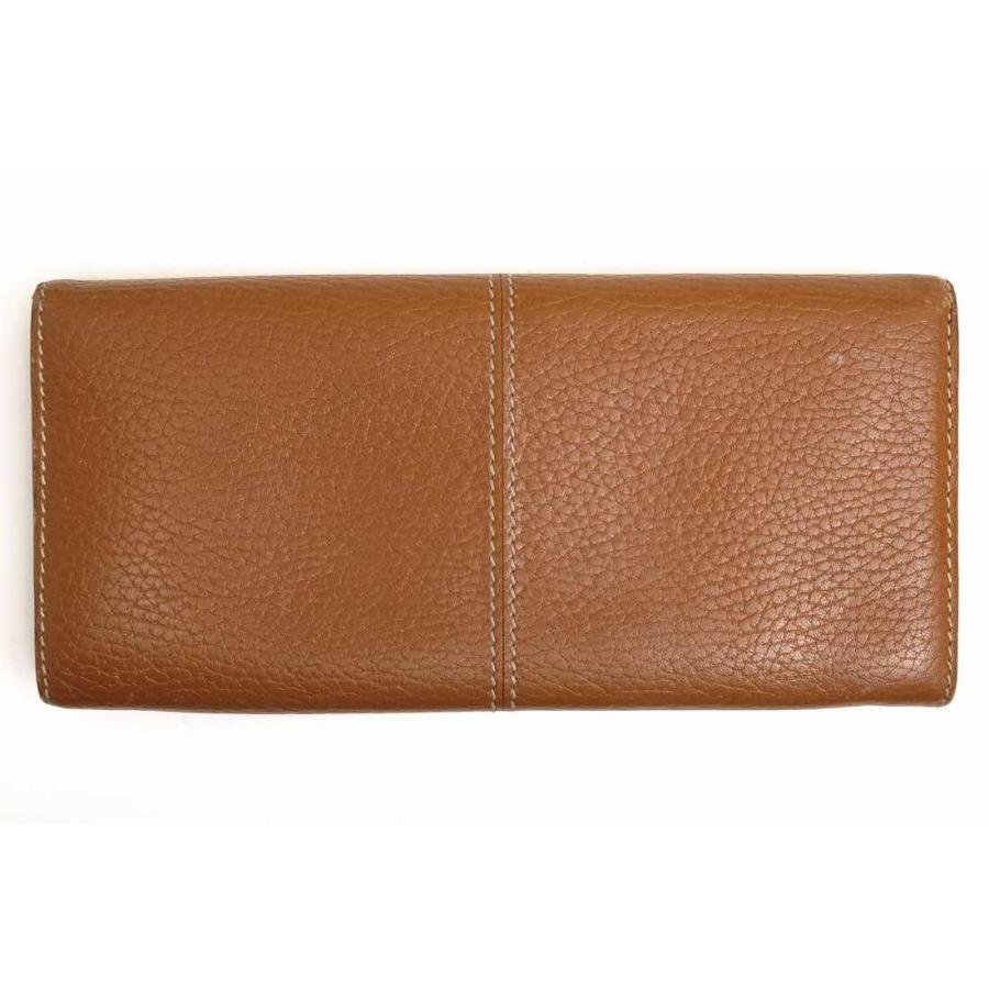 TOD'S（トッズ） 長財布 牛革 フラップ式 小銭入れあり シボ革