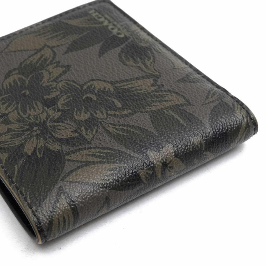 COACH コーチ 財布 F59469 フローラル ハワイアン プリント コンパクト ID ウォレット FLORAL HAWAIIAN PVC