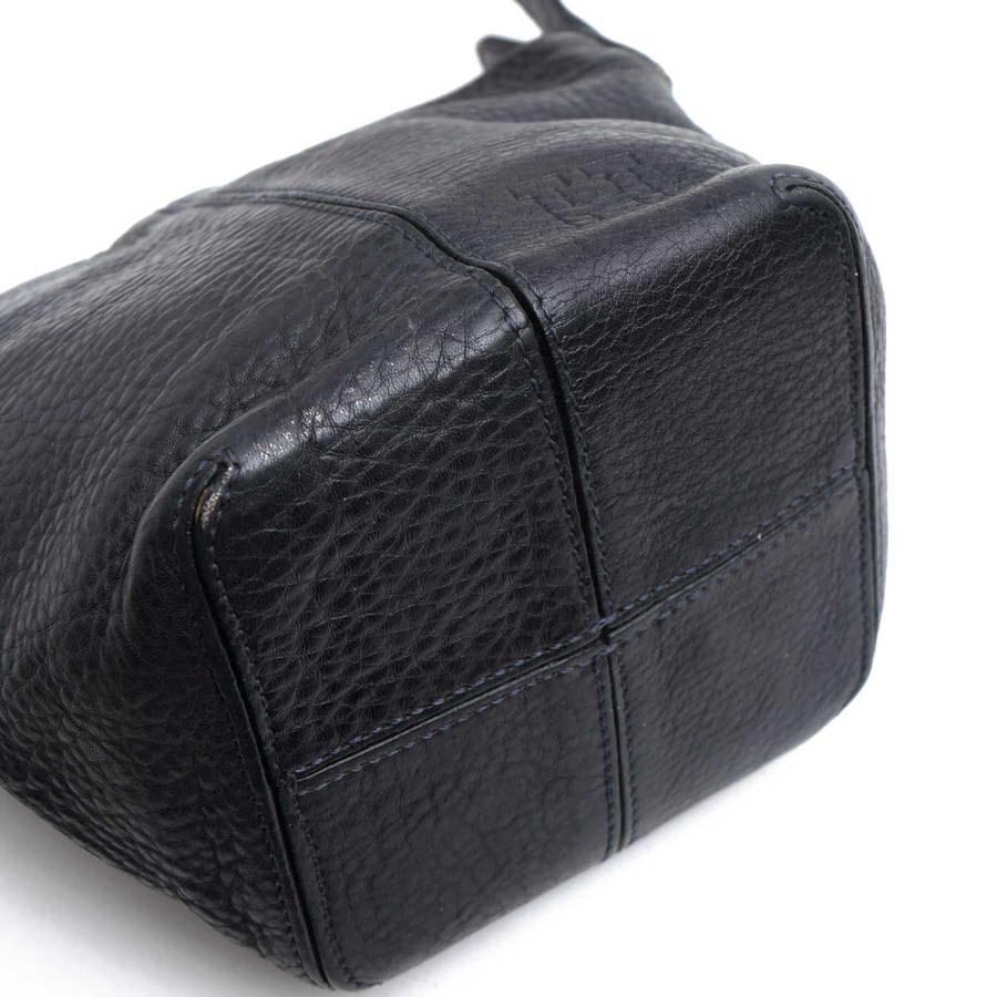 HIROFU（ヒロフ） ショルダーバッグ 牛革 Hロゴ シボ革 シュリンク