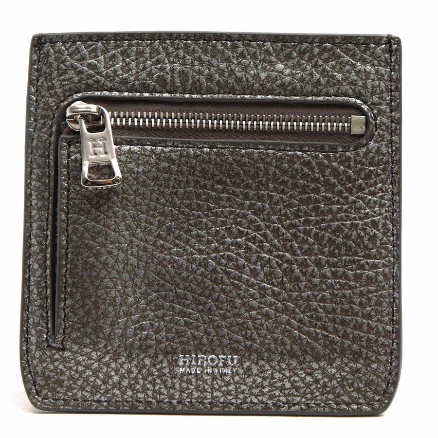 HIROFU ヒロフ 財布 牛革 カーフ ミニウォレット シボ革 HIROFU ヒロフ 財布 牛革 カーフ ミニウォレット シボ革