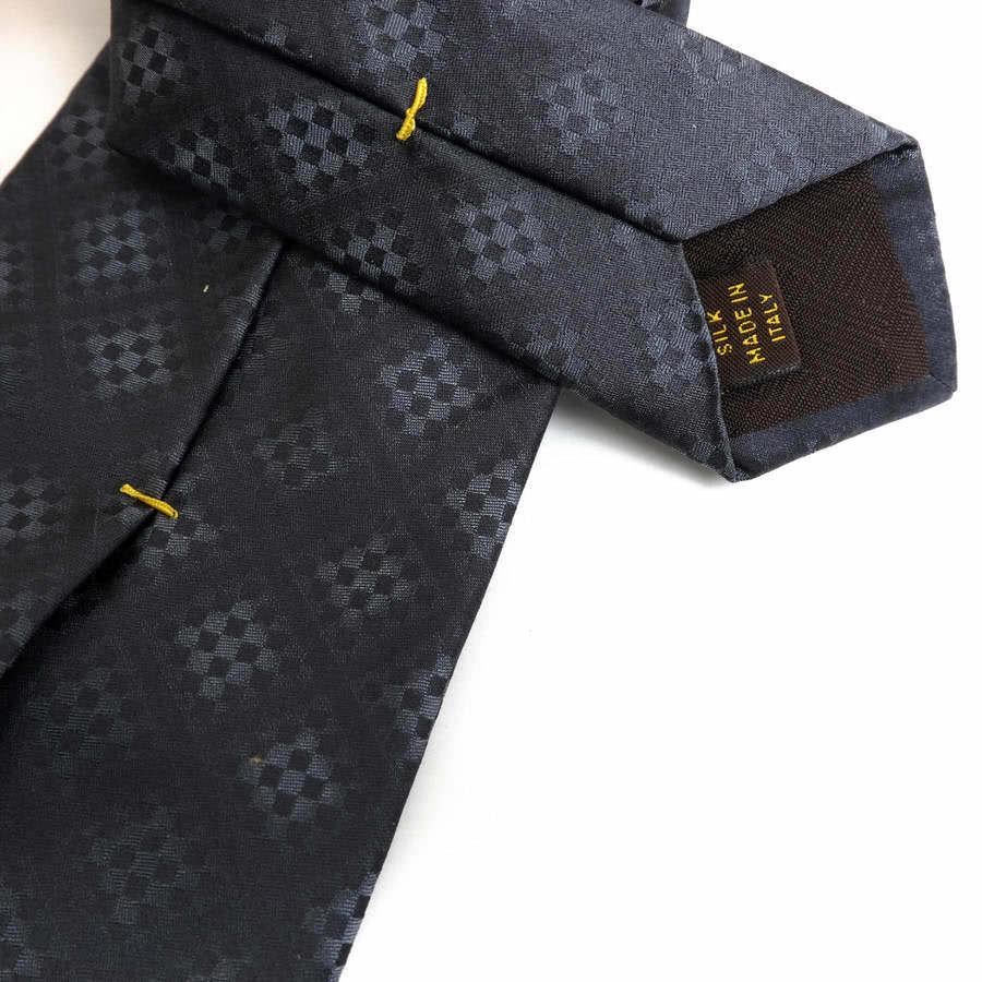 富士屋 送料無料 Louis M Vuitton シルク ダミエ ネクタイ ピンク ルイ ヴィトン 新品同様 最高品質の ルイ