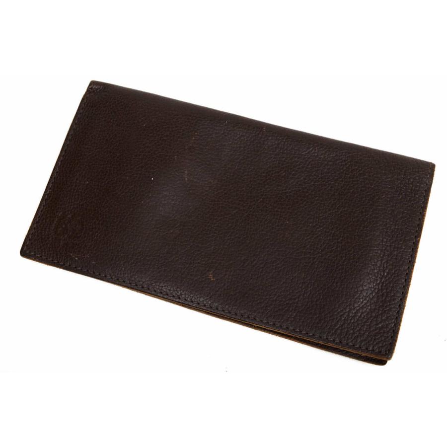 ○イルビゾンテ IL BISONTE 牛革 長財布 411776 小銭入れなし 札入れ シボ革 シュリンクレザー メンズ 【中古】 中古 IL BISONTE（イルビゾンテ） 長財布 411776 牛革 小銭入れなし 札入れ