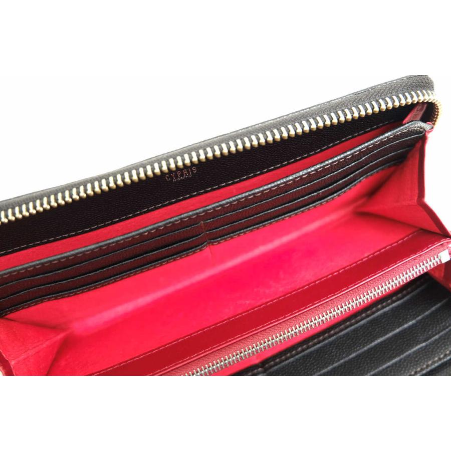 CYPRIS（キプリス） 長財布 108440 Perla nera ペルラネラ エンボス 