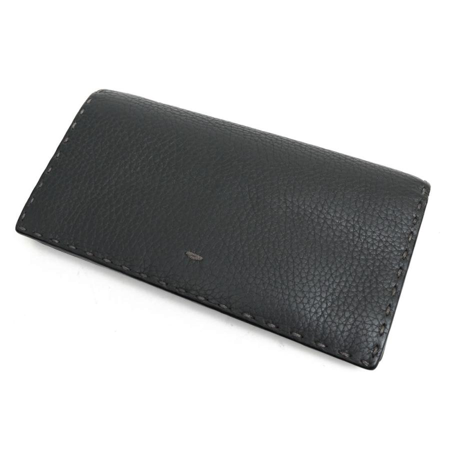 FENDI レザー長財布 7M0186 黒 FENDI（フェンディ） 長財布 7M0186-O72 グレーローマンレザー