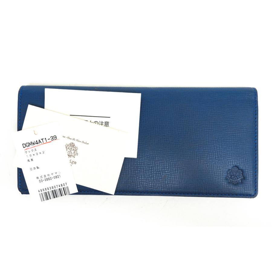 ○ドゥベージュ Dubeige フランス産ホースレザー 馬革 サックスブルー 長財布 DGMW4AT1 DIGNITE ディニテ 純束入れ 小銭入れなし   中古 Dubeige ドゥベージュ 長財布 DGMW4AT1 DIGNITE ディニテ 純束入れ