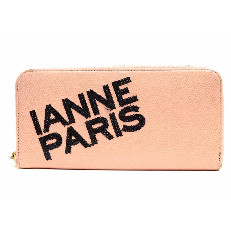 ○イアンヌ IANNE 牛革 長財布 I0033 RIZA リーザ スパンコール 小銭入れあり シボ革 シュリンクレザー ラウンドジップ ラウンドフ 中古 IANNE イアンヌ 長財布 I0033 RIZA リーザ 牛革 スパンコール 小銭入れ