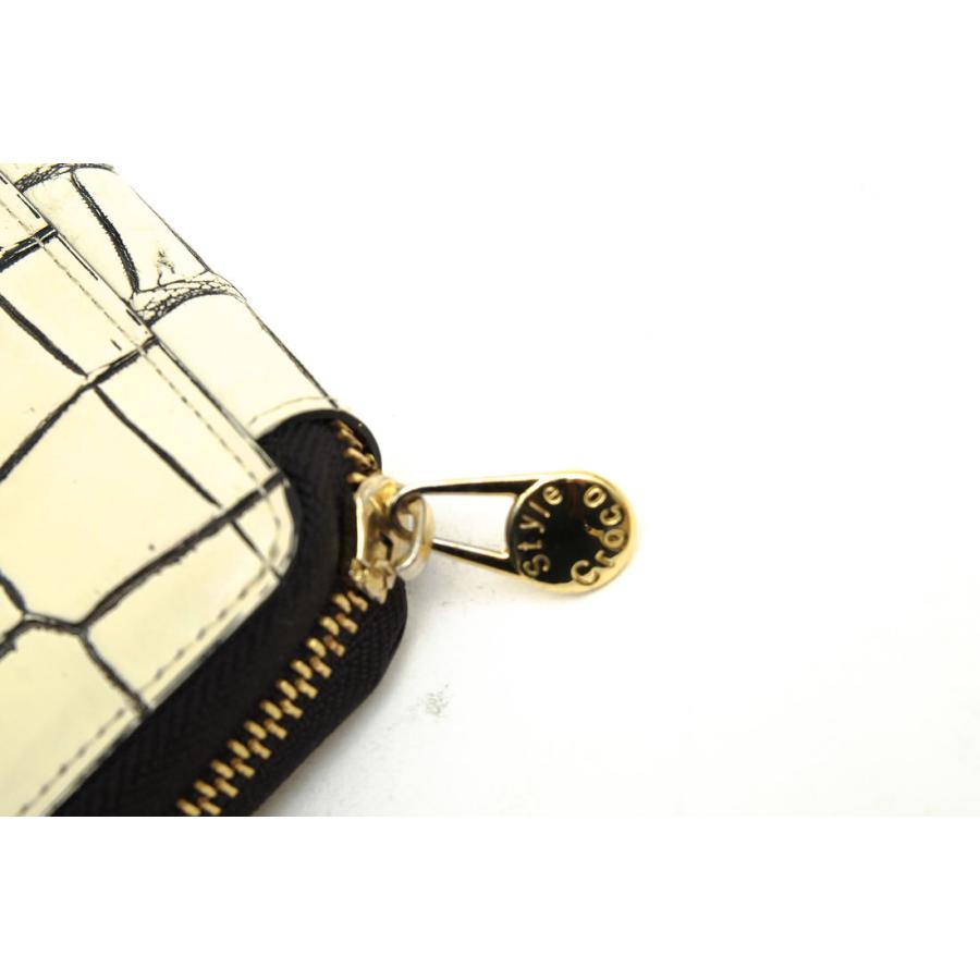 STYLE CROCO スタイルクロコ 長財布 谷染め 目地染め バニラ 小銭入れ