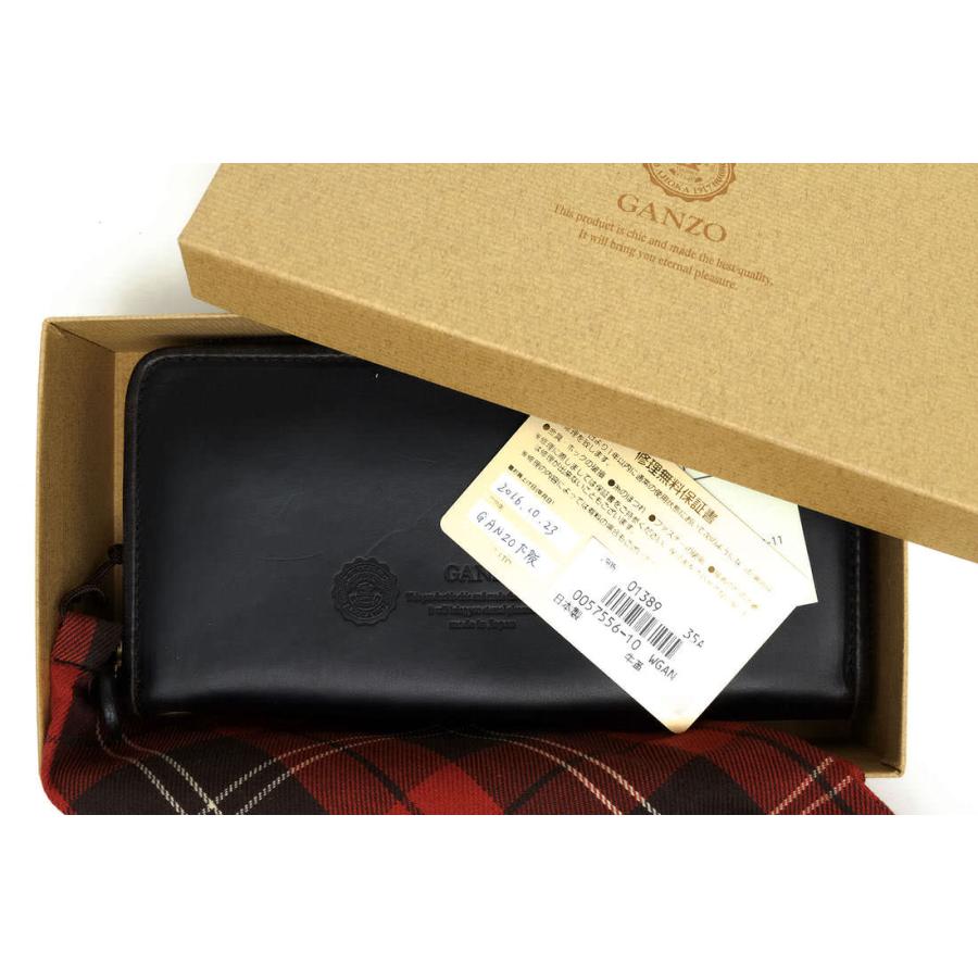 Ganzo ガンゾ 長財布 Gh5 米国ホーウィン社 クロムエクセル 牛革 裏地チェック柄 小銭入れあり ラウンドジップ ラウンドファスナー W6458 Desir Yahoo ショッピング店 通販 Yahoo ショッピング