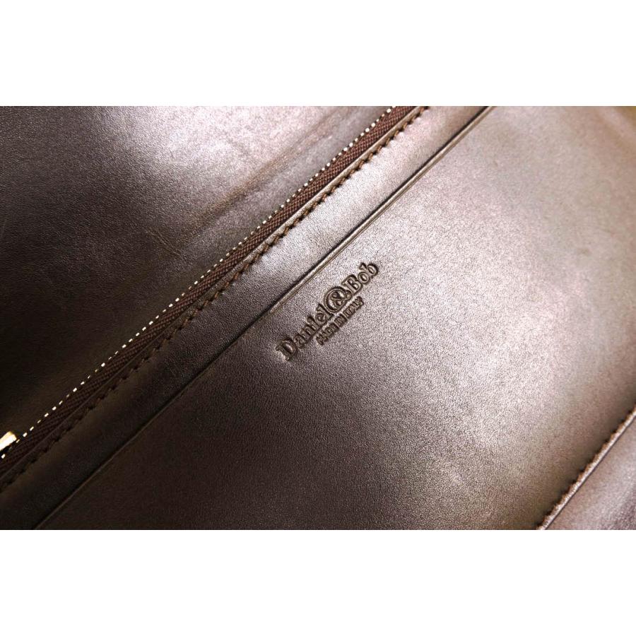 ○ダニエル＆ボブ Daniel＆Bob 牛革 カーフ 長財布 CASTELLO ALCE カステーロ アルチェ 小銭入れあり 三つ折り シボ革 シュリンク  中古 Daniel & Bob（ダニエル アンド ボブ） ダニエル＆ボブ 長財布