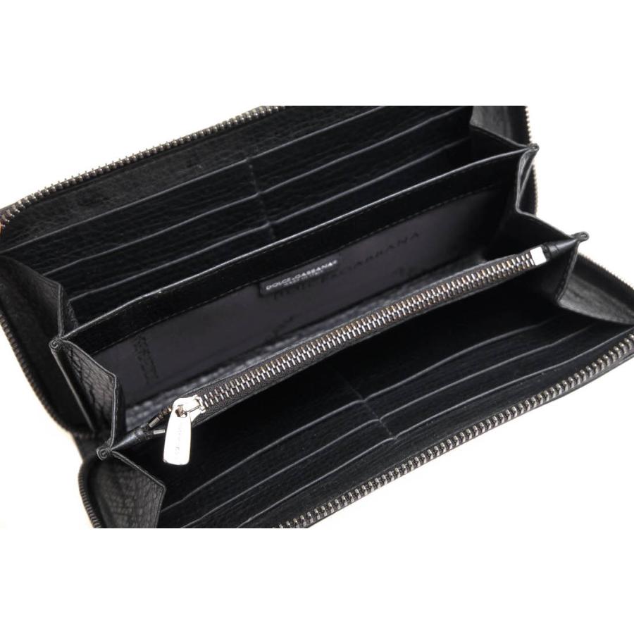 ドルガバ Dolce Gabbana 長財布 財布 ウォレット メンズ 男性 男性用レザー 革 本革 ブラック 黒 Bp1670 A1503 Portafoglio Vitello Palmellato 型押し加工 小銭入れあり ラウンドジップ ラウンドファスナー Mategauss Com