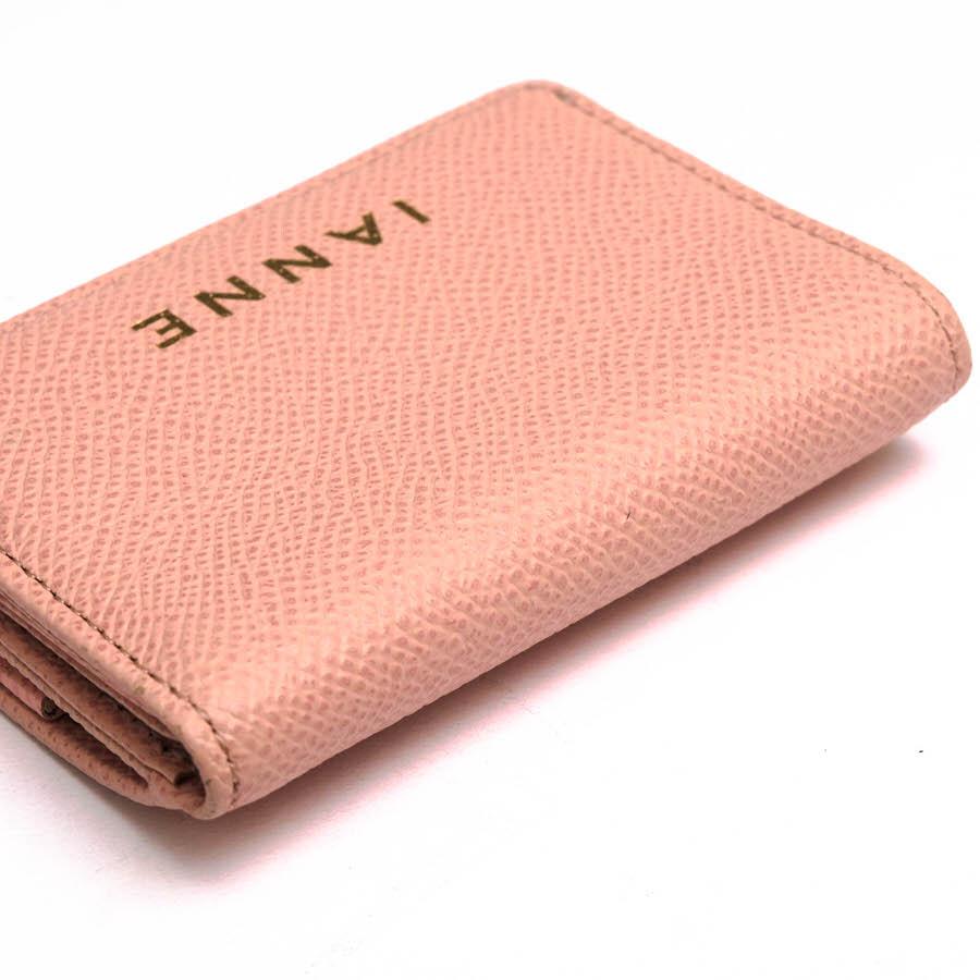 イアンヌ／IANNE 財布 ウォレット レディース 女性 女性用レザー 革 本革 グレー 灰色  370-I0016 MACARON マカロン 小銭入れあり 三つ折り シボ革 シュリンクレザー IANNE イアンヌ 財布 370-I0016 MACARON マカロン 牛革 小銭入れあり