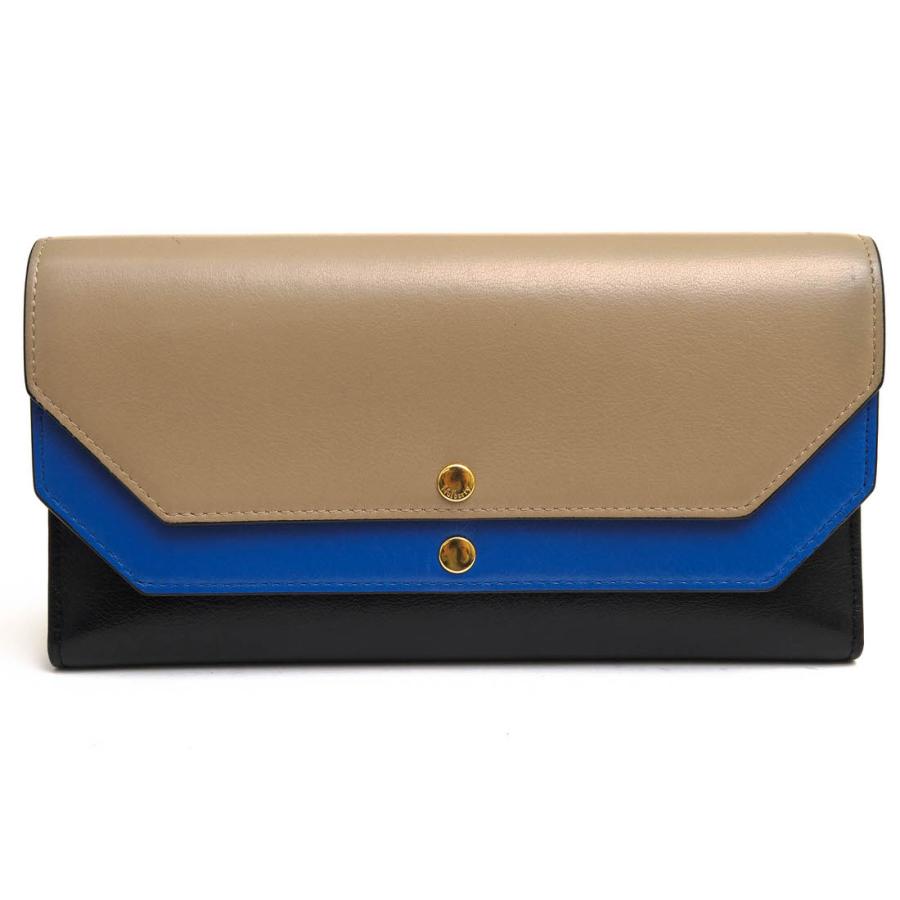 Mulberry MULBERRY マルベリー 長財布 牛革 カーフ フラップ式 Mulberry MULBERRY マルベリー 長財布 牛革 カーフ フラップ式