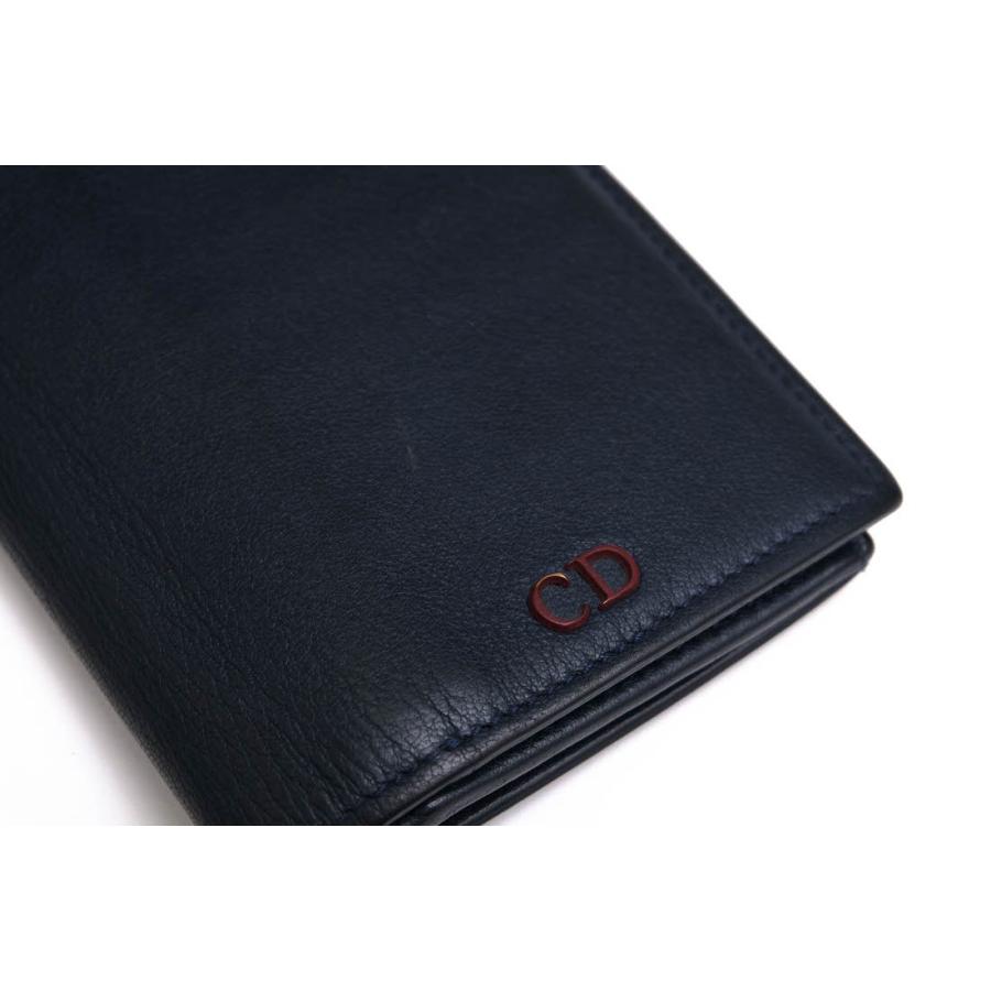 Dior HOMME ディオールオム 長財布 牛革 カーフ CDロゴ 小銭入れあり 