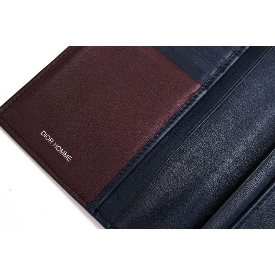 Dior HOMME ディオールオム 長財布 牛革 カーフ CDロゴ 小銭入れあり 