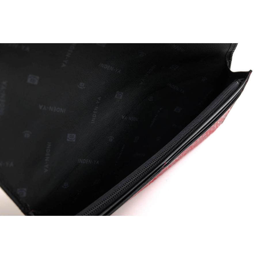 印傳屋（INDEN-YA） 印伝 長財布 2311 束入れ フラップ式 鹿革 ディア