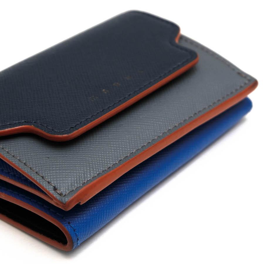 ○マルニ MARNI 牛革 カーフ 羊革 財布 PFMOW02U23LV520 Z326T TRUNK TRIFOLD トランク トリフォールドウォレット 三つ折り レディ 中古 MARNI（マルニ） 財布 PFMOW02U23LV520 Z326T TRUNK TRIFOLD トランク