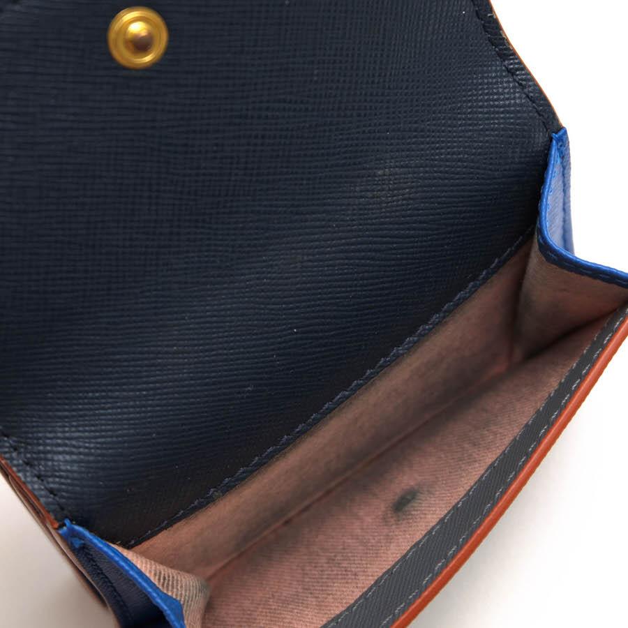 ○マルニ MARNI 牛革 カーフ 羊革 財布 PFMOW02U23LV520 Z326T TRUNK TRIFOLD トランク トリフォールドウォレット 三つ折り レディ 中古 MARNI（マルニ） 財布 PFMOW02U23LV520 Z326T TRUNK TRIFOLD トランク