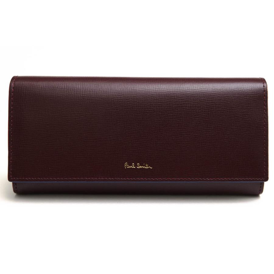 ○ポールスミス Paul Smith 床革 牛革 長財布 PWD276 Colored edge カラーエッジ フラップタイプ 小銭入れあり 二つ折り ユニセッ  中古 Paul Smith（ポール・スミス） 長財布 PWD276 Colored edge カラー