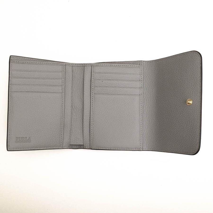 ○フルラ FURLA ペブルドレザー 牛革 財布 PBG2RZY RITZY M TRIFOLD リッツィー エム トライフォールド 三つ折り 小銭入れあり レ  中古 FURLA（フルラ） 財布 PBG2RZY RITZY M TRIFOLD リッツィー エム