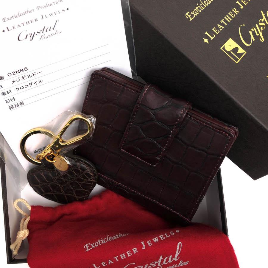LEATHER JEWELS レザージュエルズ 財布 02N85 シャムクロコダイル 目地
