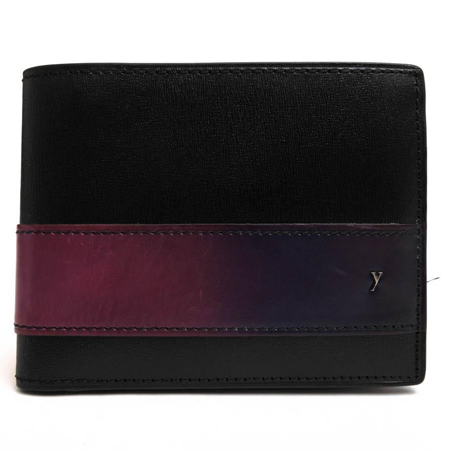 ○ユハク YUHAKU イタリア産ベビーカーフ 牛革 財布 YSS132 Sky scenery 小銭入れあり 二つ折り メンズ 【中古】 中古 YUHAKU ユハク 財布 YSS132 Sky scenery イタリア産ベビーカーフ 牛革