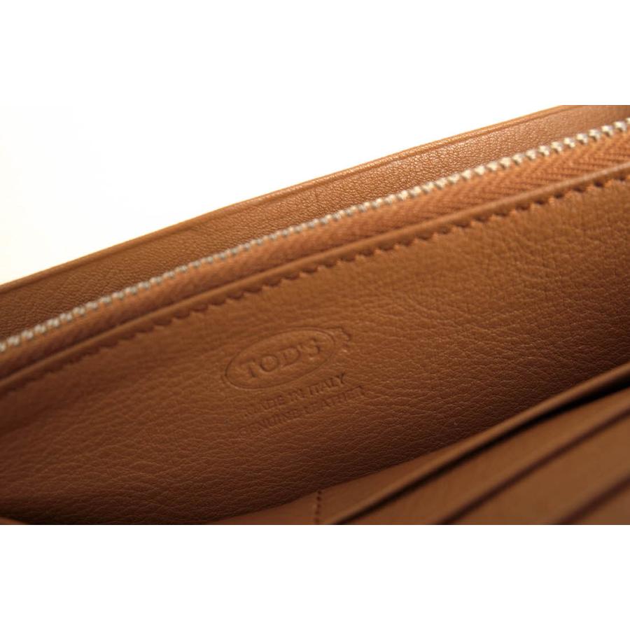 TOD'S（トッズ） 長財布 ラムレザー 子羊革 ダブルT バイカラー 小銭