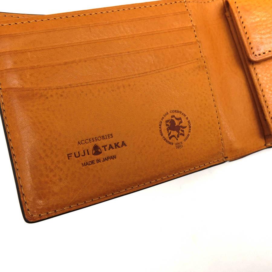 新品 FUJITAKA フジタカ コードバン 二折り財布 二つ折り財布 / FUJITAKA（フジタカ）公式 / コードバン 本革