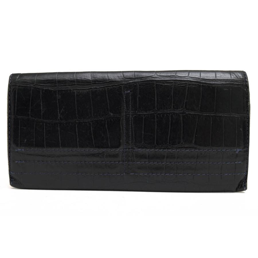 ○フェリージ Felisi 牛革 長財布 954/SA フラップ式 小銭入れあり クロコ型押し メンズ 【中古】 中古 Felisi（フェリージ） 長財布 954/SA 牛革 フラップ式 小銭入れあり