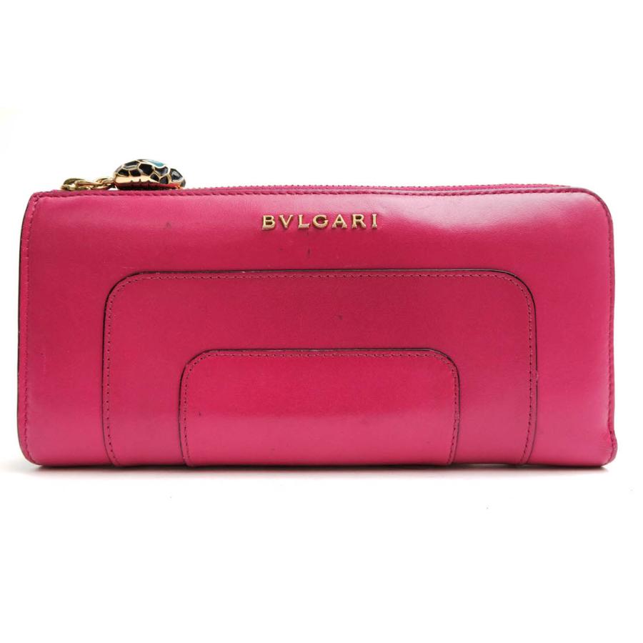 BVLGARIブルガリ 長財布 ラウンドジップ セルペンティ スネーク ブラック BVLGARI ブルガリ 長財布 Serpenti セルペンティ 牛革 カーフ 小銭入れ