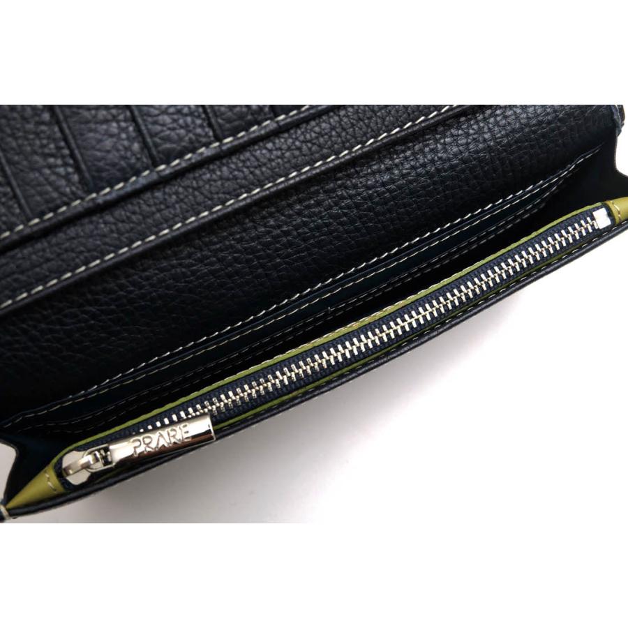 プレリー／PRARE 長財布 財布 ウォレット メンズ 男性 男性用 レザー 革 本革 ブラック 黒  NP17114 ItalianDeerskin イタリアンディア フラップ式 小銭入れあり 二つ折り PRARE プレリー 長財布 NP17114 ItalianDeerskin イタリアンディア 鹿
