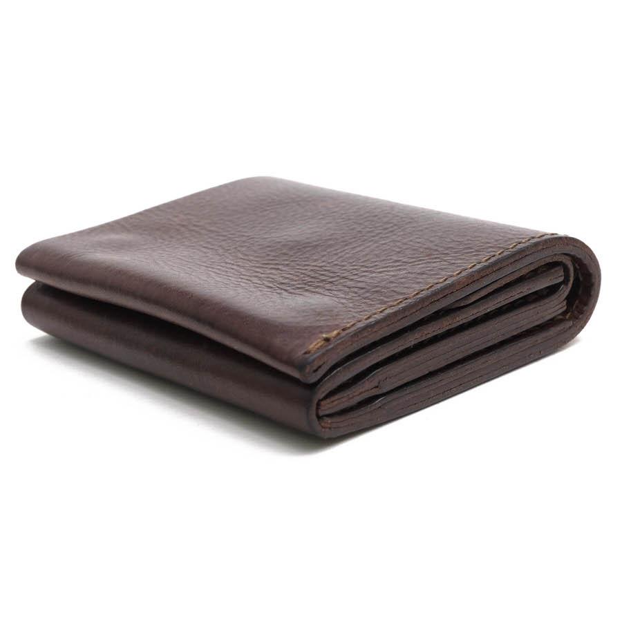 HERZ ヘルツ 小型マチ付き二つ折り財布 GS-15-S リバースレザー コンパクトながら革厚を生かしたボリューム感が魅力の二つ折り