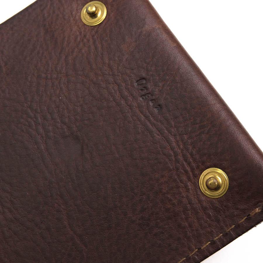 HERZ ヘルツ 小型マチ付き二つ折り財布 GS-15-S リバースレザー コンパクトながら革厚を生かしたボリューム感が魅力の二つ折り