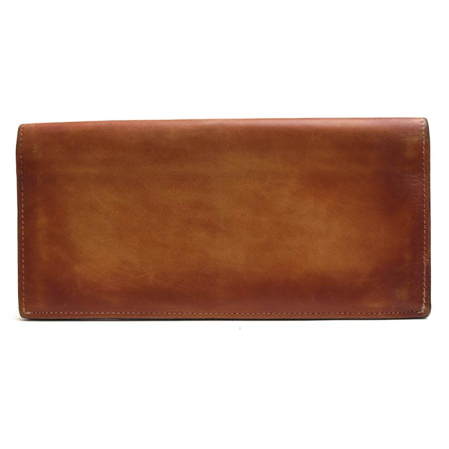 ○ステファノブランキーニ Stefano Branchini 牛革 カーフ 長財布 ART. 402 LONG YEN パティーヌ仕上げ 小銭入れなし 札入れ 二つ  中古 Stefano Branchini（ステファノブランキーニ） 長財布 ART. 402 LONG