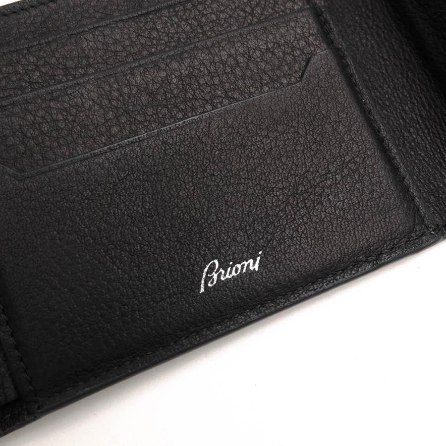 Brioni（ブリオーニ） 財布 牛革 カーフ 小銭入れなし 札入れ 三つ折り