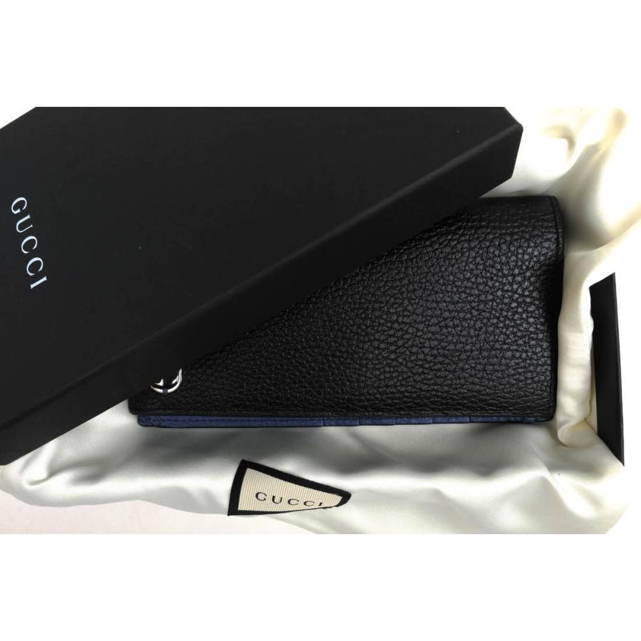○グッチ GUCCI 牛革 カーフ 長財布 610467 CAO2N 1040 インターロッキングG 小銭入れあり シボ革 シュリンクレザー 二つ折り メン 中古 GUCCI（グッチ） 長財布 610467 CAO2N 1040 牛革 カーフ インター