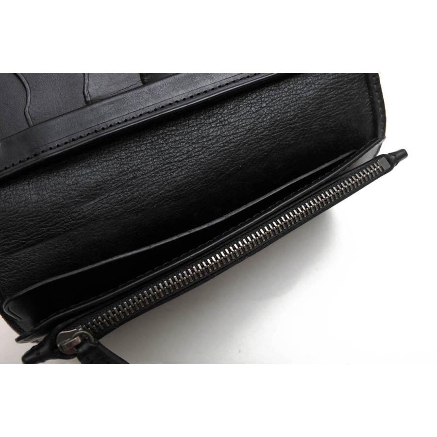 ○グルーバーレザー Groover Leather 牛革 トスカーノ シュリンクレザー 長財布 小銭入れあり シボ革 シュリンクレザー メンズ 【  中古 Groover Leather グルーバーレザー 長財布 牛革 トスカーノ シュリンク