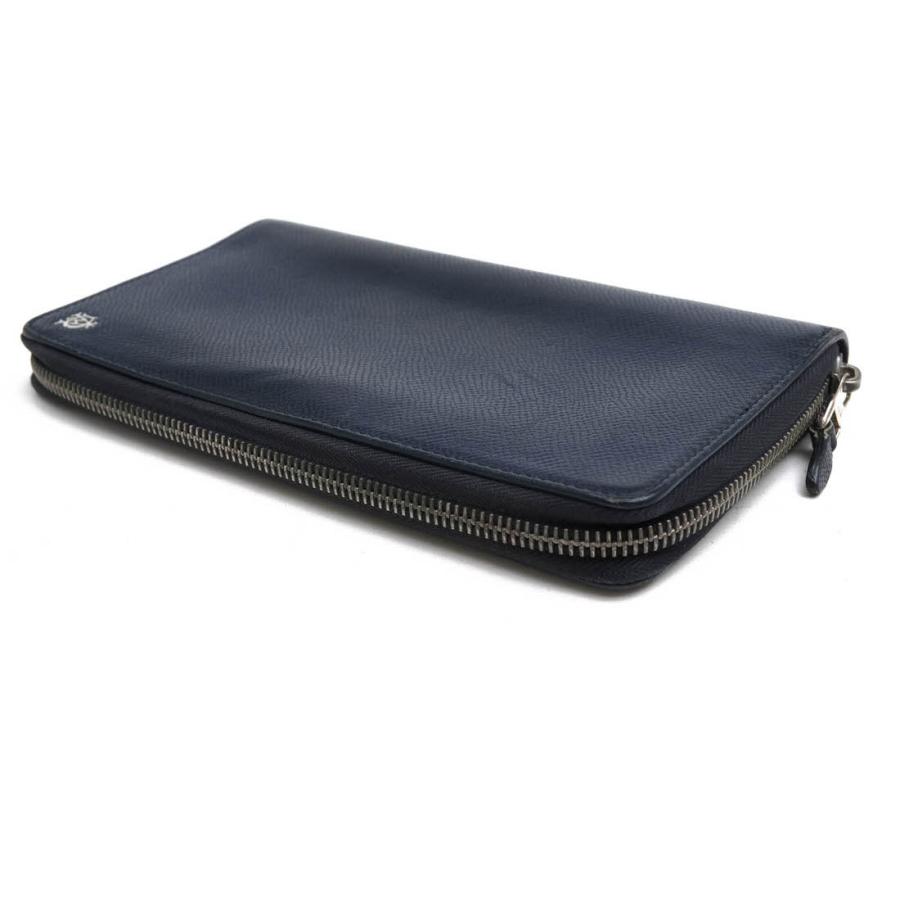 ○ダンヒル Dunhill イタリアンカーフ 牛革 長財布 Bourdon Single Zip Organizer ボードン オーガナイザー 小銭入れあり ラウンド 中古 dunhill（ダンヒル） 長財布 Bourdon Single Zip Organizer ボードン
