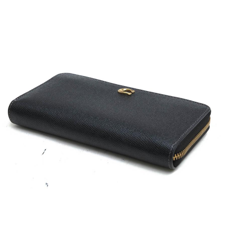 コーチ／COACH 長財布 財布 ウォレット レディース 女性 女性用 レザー 革 本革 ブラック 黒  CC953 ACCORDION ZIP WALLET 小銭入れあり ラウンドジップ ラウンドファスナー COACH（コーチ） 長財布 CC953 ACCORDION ZIP WALLET クロスグレイン