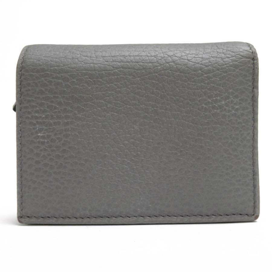 ○グッチ GUCCI ソフトカーフスキン 牛革 財布 456126 Leather Card Case Wallet GGマーモント金具 小銭入れあり 二つ折り ユニセ  中古 GUCCI（グッチ） 財布 456126 Leather Card Case Wallet ソフトカーフ