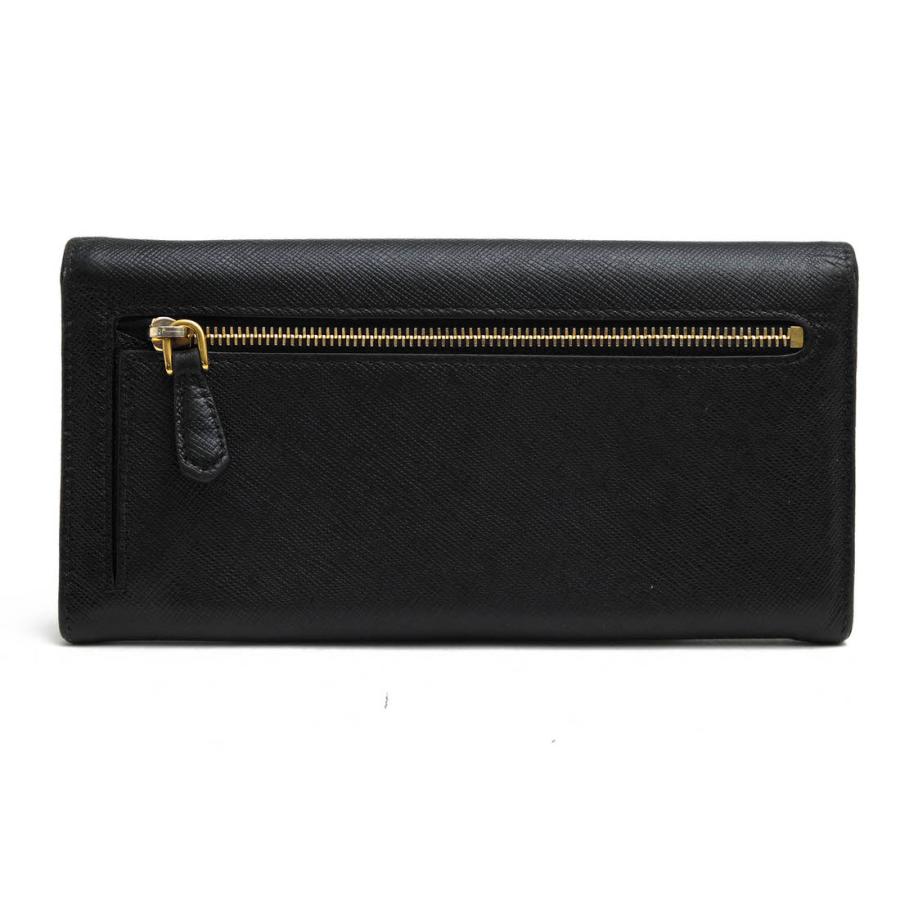 美品❣️ PRADA ブラック サフィアーノ　レザー 長財布　1M1132 PRADA（プラダ） 長財布 1M1132 Saffiano Leather Long Continental
