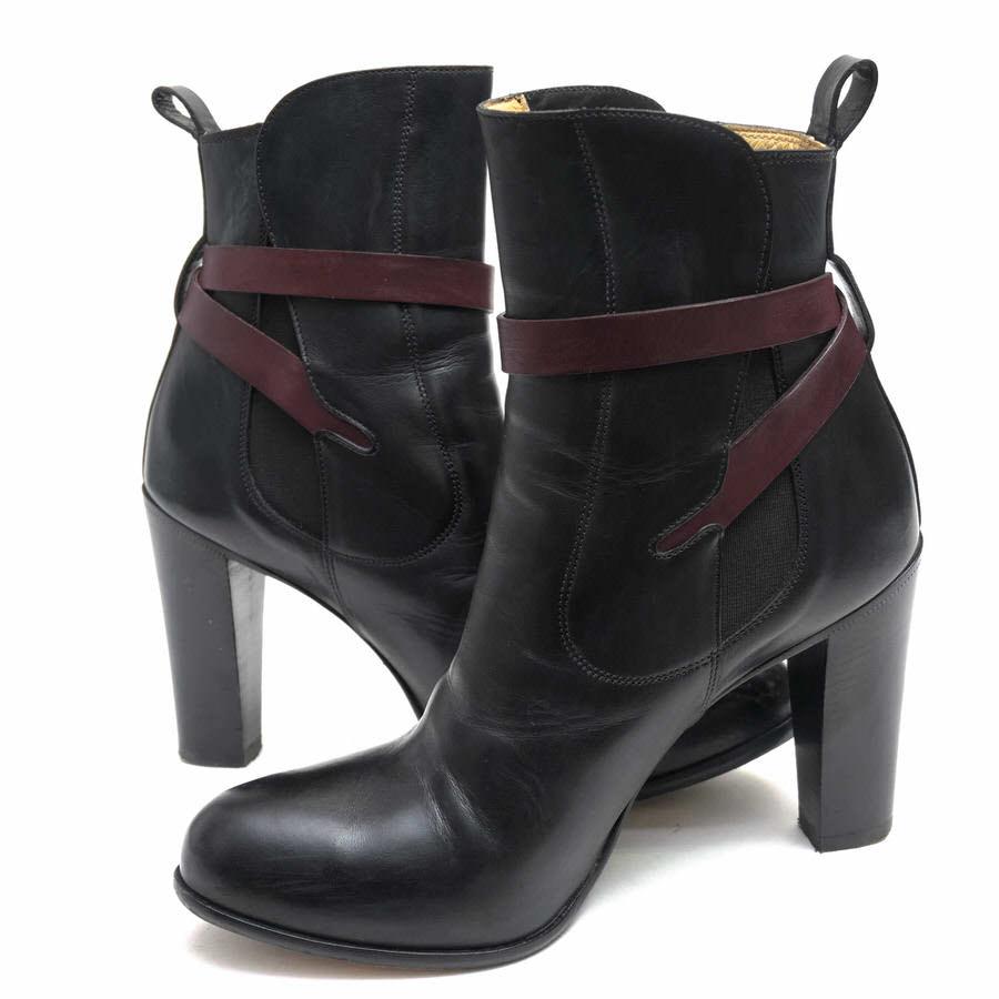 SARTORE（サルトル） ショートブーツ SR2221 BERRY 001 NERO カーフ