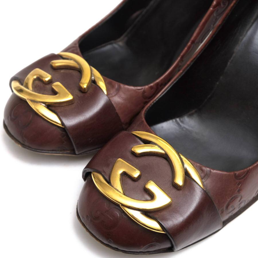 GUCCI（グッチ） パンプス GGシマ 牛革 インターロッキング レザー