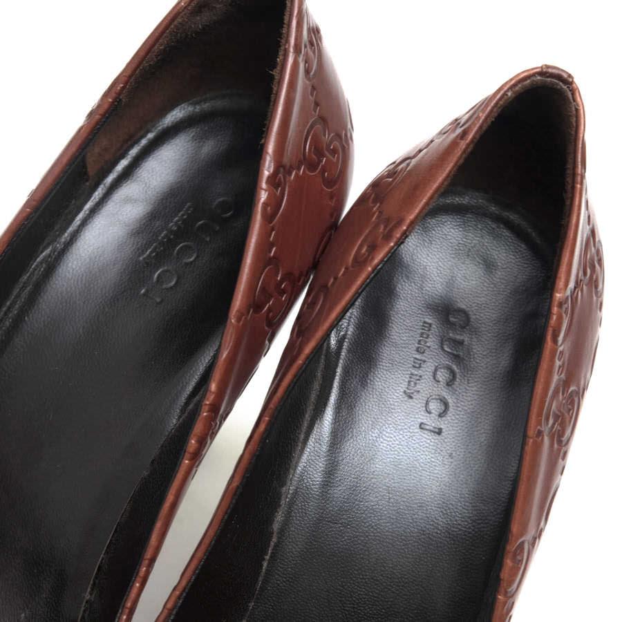 GUCCI（グッチ） パンプス GGシマ 牛革 インターロッキング レザー
