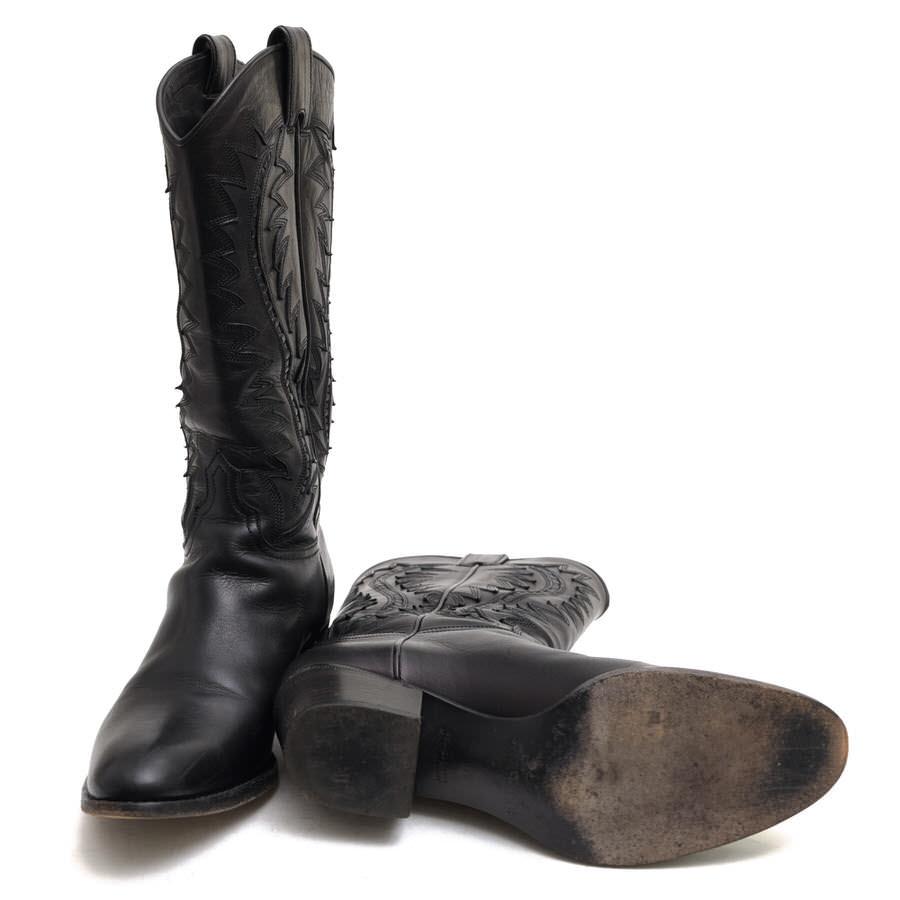 SARTORE サルトル ロングブーツ 牛革 カーフ 刺繍 ウエスタンブーツ