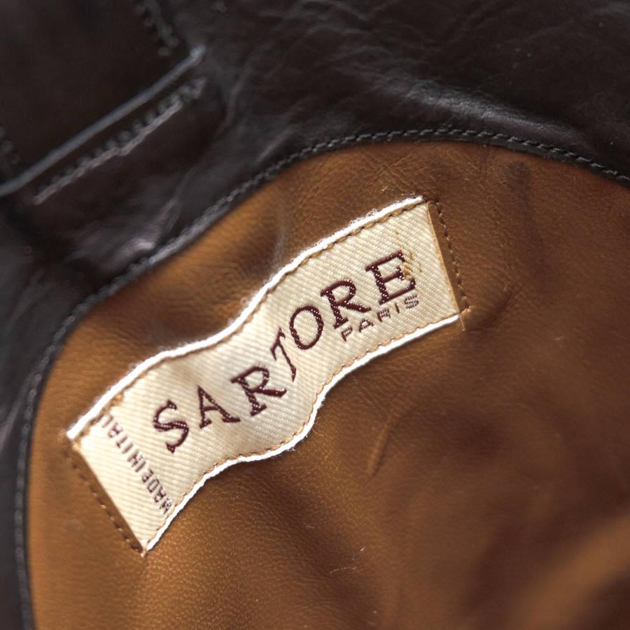 SARTORE サルトル ロングブーツ 牛革 カーフ 刺繍 ウエスタンブーツ 