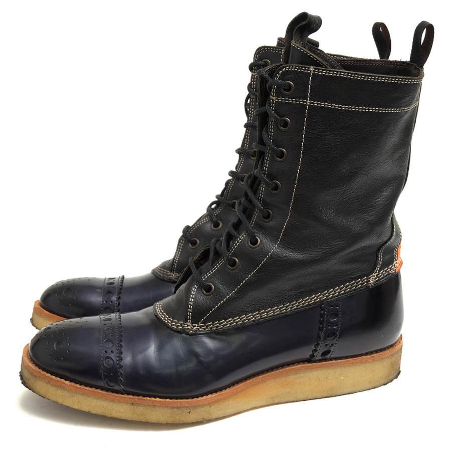ポールスミス／Paul Smith レースアップブーツ シューズ 靴 メンズ 男性 男性用レザー 革 本革 ブラック 黒  220-800 KANA メダリオン クレープソール キャップトゥ Paul Smith（ポール・スミス） レースアップブーツ 220-800 KANA 牛革