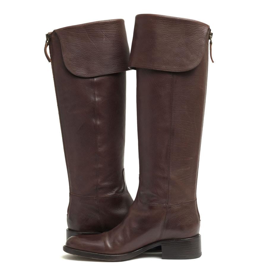 【美品】SARTORE サルトル　バックジップ　ジョッキーブーツ　23.5 SARTORE（サルトル） ロングブーツ SR2273M 牛革 カーフ レザーソール