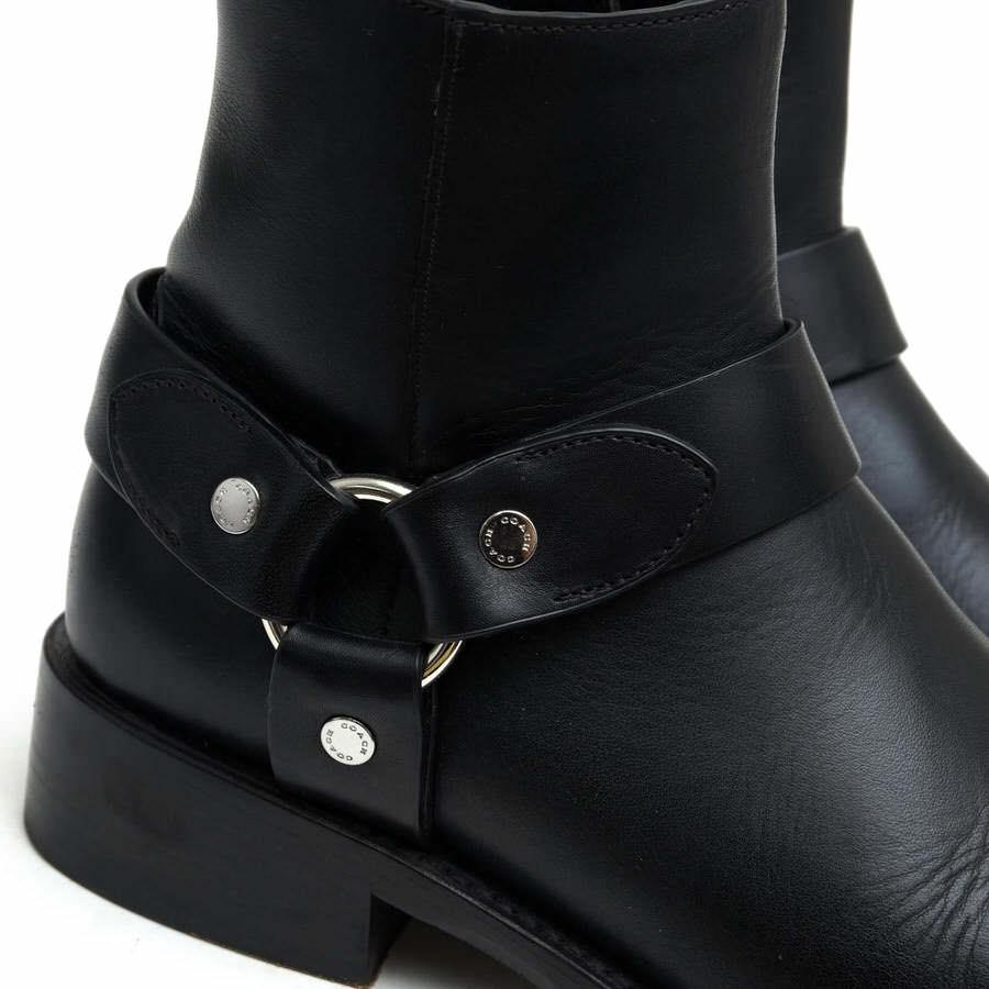 COACH コーチ サイドジップブーツ G2262 Harness Boot 牛革 リング 